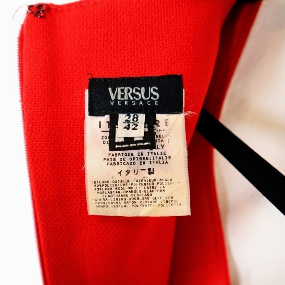 Versus by Versace Red Sheath Vintage Dress $1995 - Picture 10 of 10